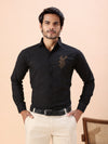 Men’s White Slim Fit Embroidered Shirt