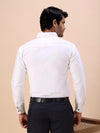 Men’s Premium White Formal Shirt with Deer Embroidery