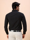 Men’s Black Embroidered Formal Shirt – Slim Fit